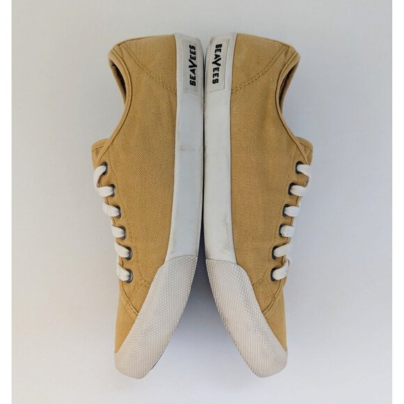 SeaVees Shoes Monterey Sneaker Women's 7.5 Canvas Yellow Lace Up - Picture 4 of 5